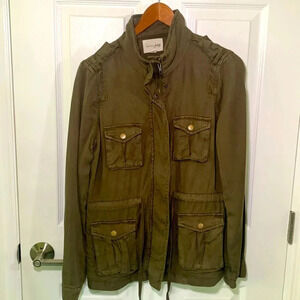 Maison Jules army green utility jacket size medium